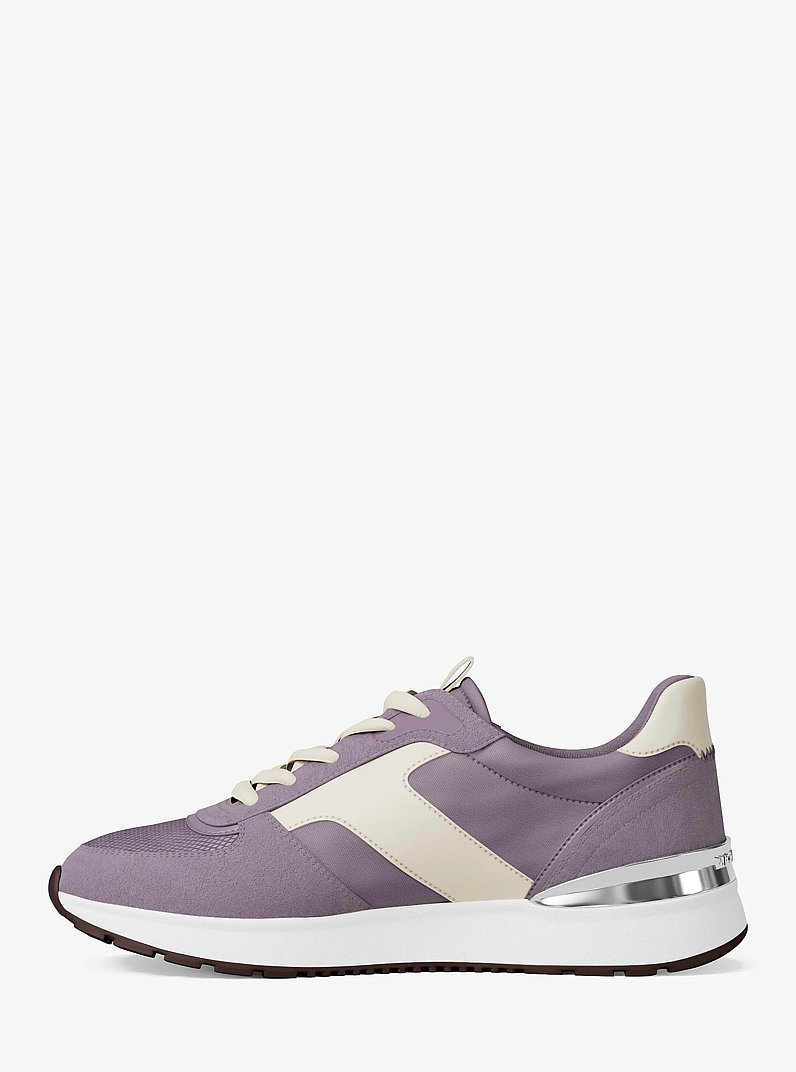 Remy Mixed-Media Trainer in LILAC | Michael Kors
