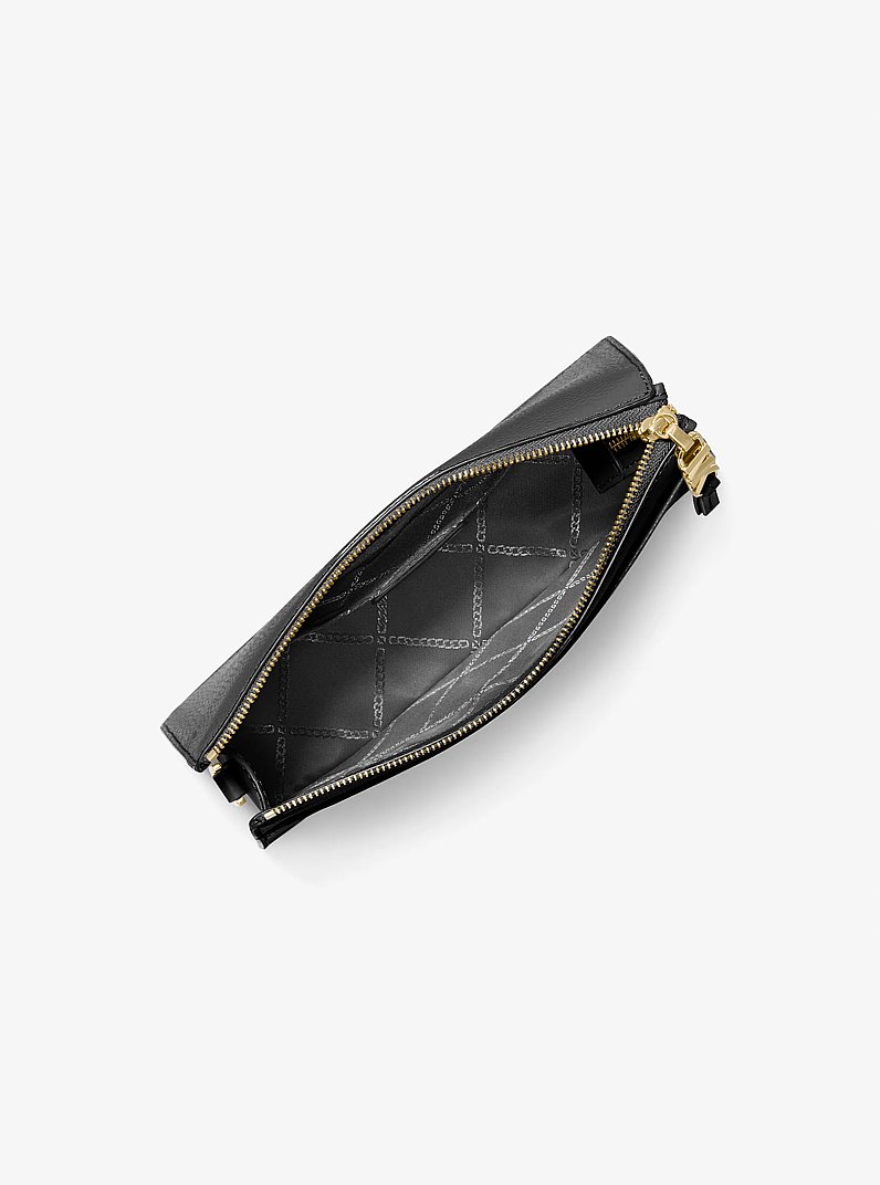 Empire Large Leather Convertible Crossbody Bag in BLACK | Michael Kors