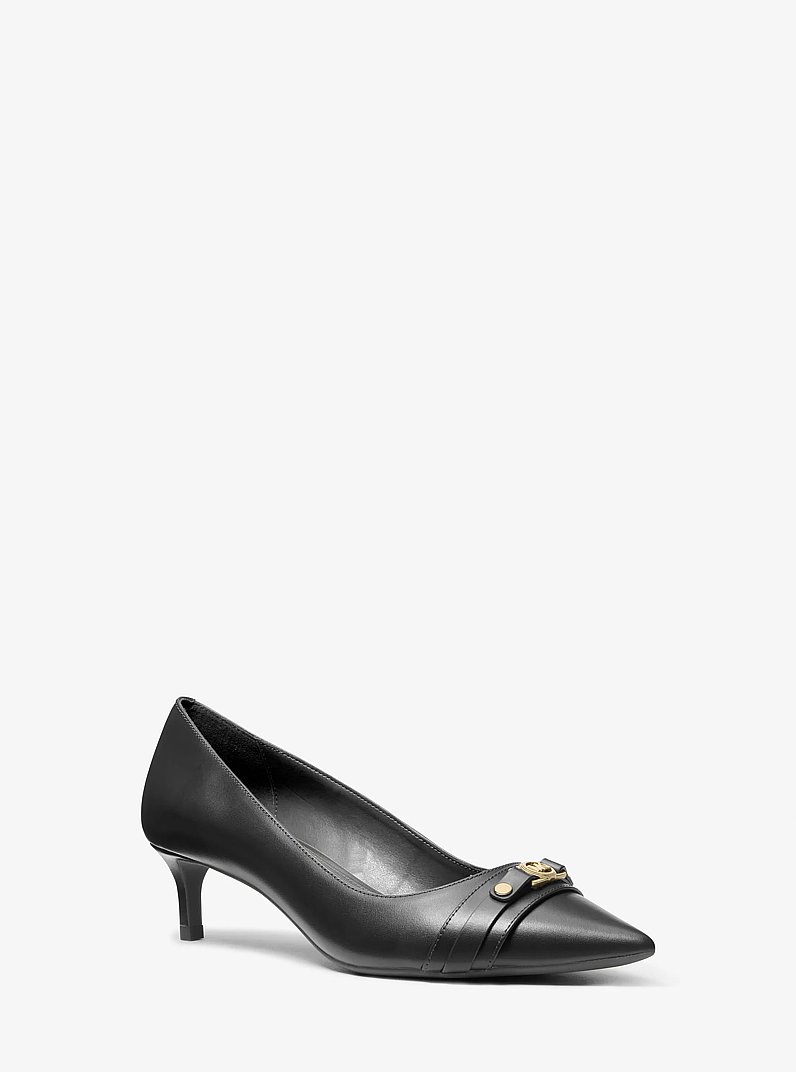 Mandy Flex Leather Pump in BLACK | Michael Kors