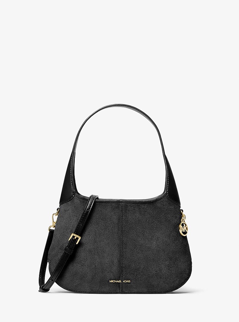 Schultertasche Alice Small aus Wildleder in SCHWARZ | Michael Kors