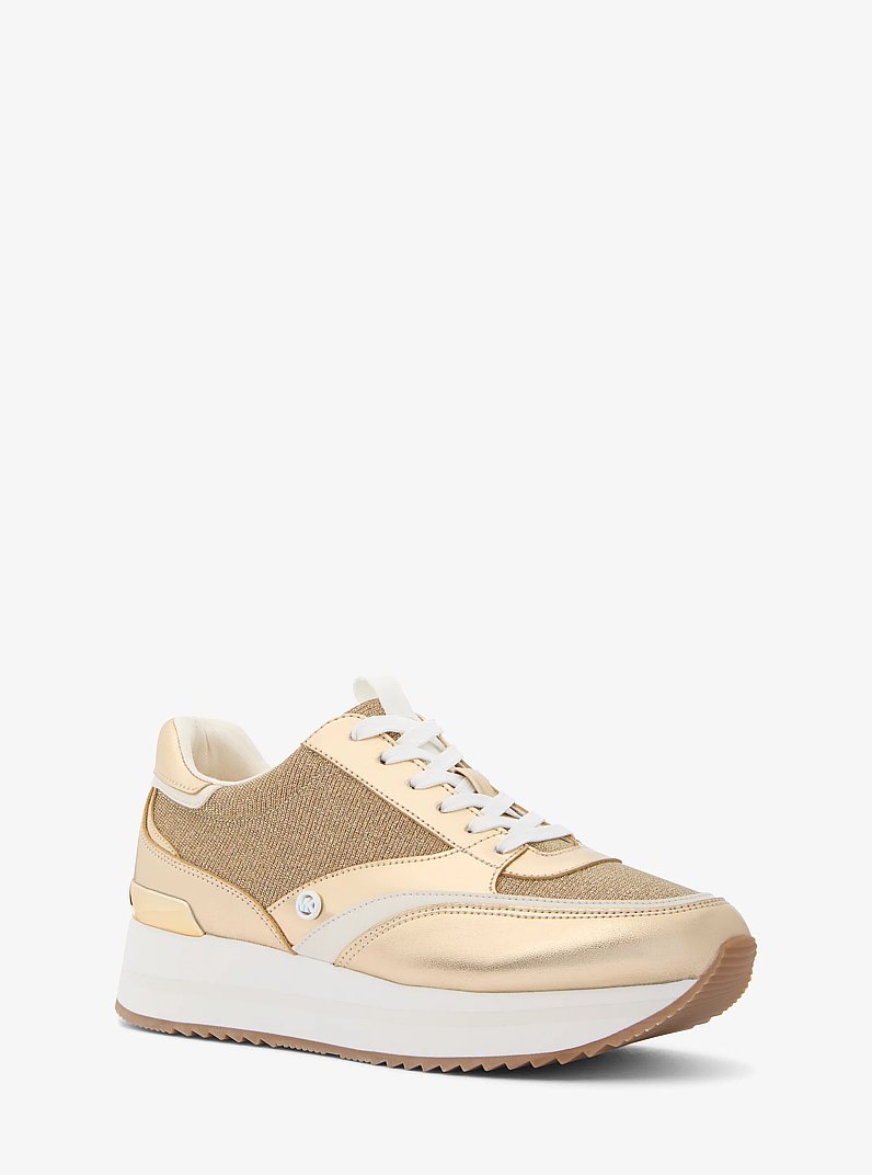 Espadrille Mariah en mat&eacute;riaux multiples in OR P&Acirc;LE | Michael Kors
