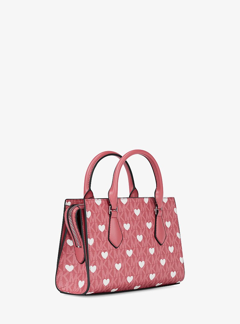 Sheila Small Embellished Signature Logo Satchel in HIBISCUS | Michael Kors