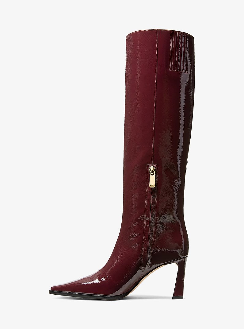 Darrah Patent Leather Boot in OXBLOOD | Michael Kors