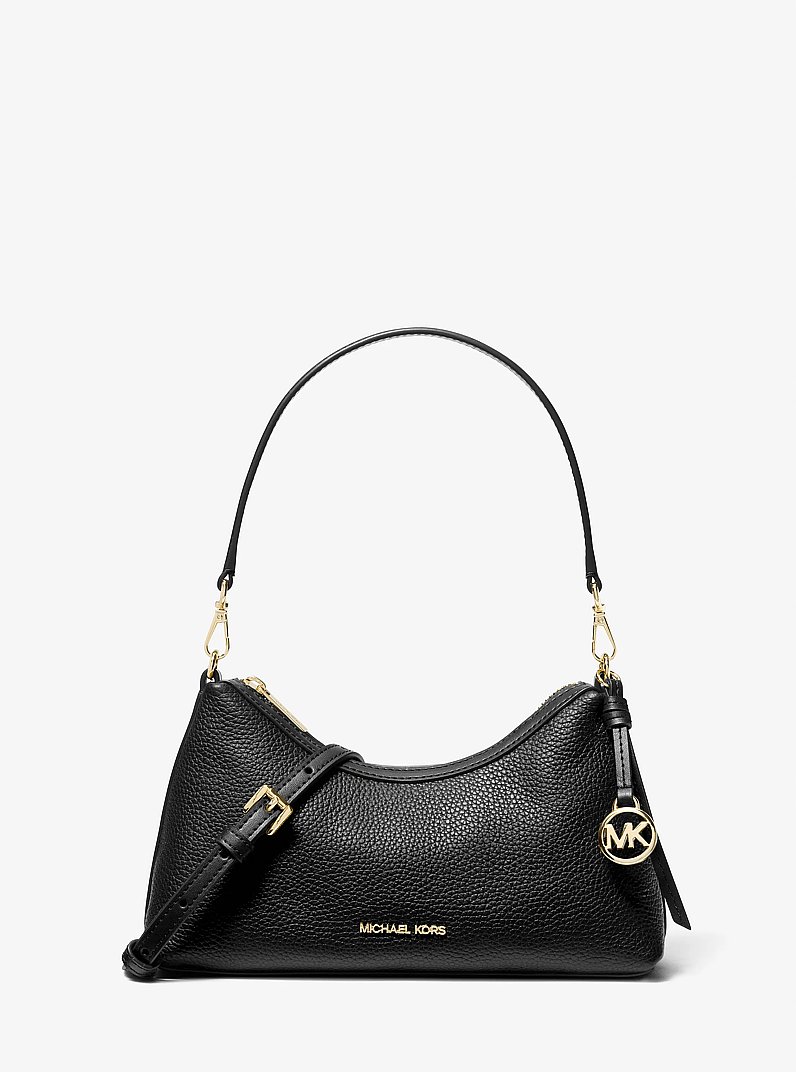 Sammy Small Pebbled Leather Convertible Crossbody Bag in BLACK | Michael Kors