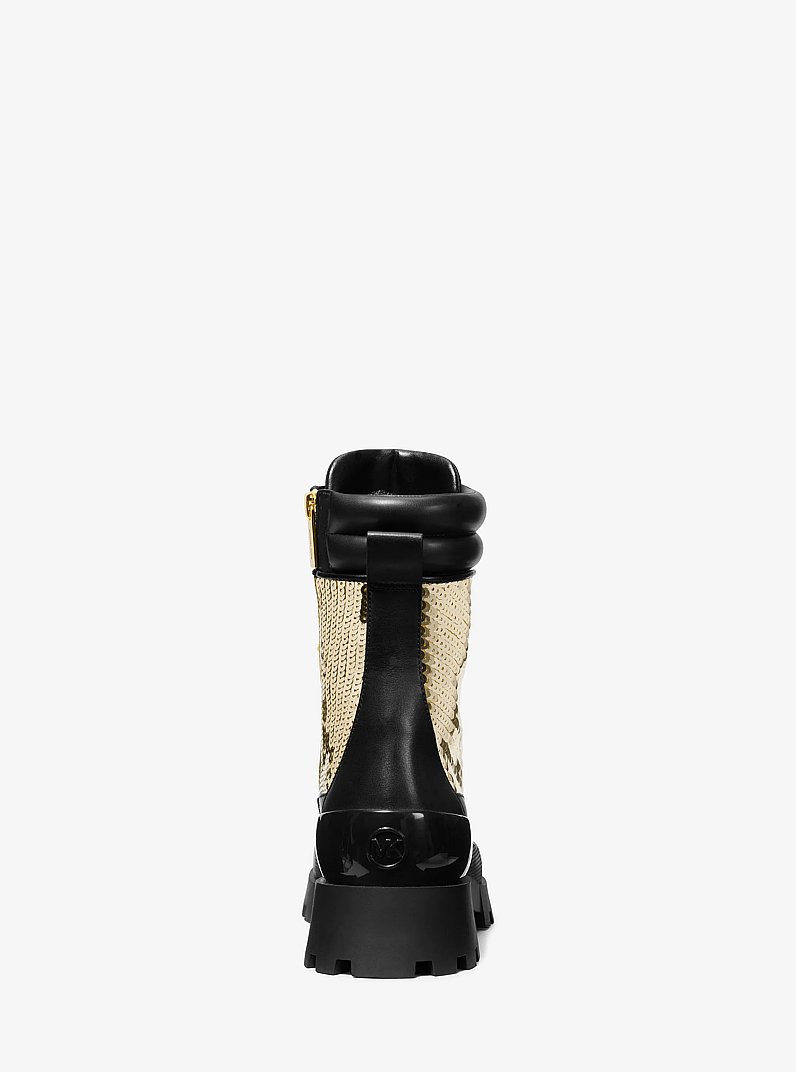 Rowan Embellished Leather Lace-Up Boot