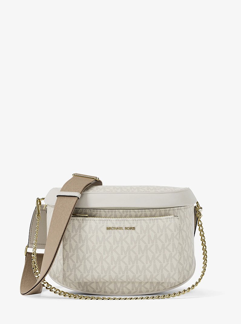 Slater Medium Signature Logo Sling Pack in LT CRM MULTI | Michael Kors