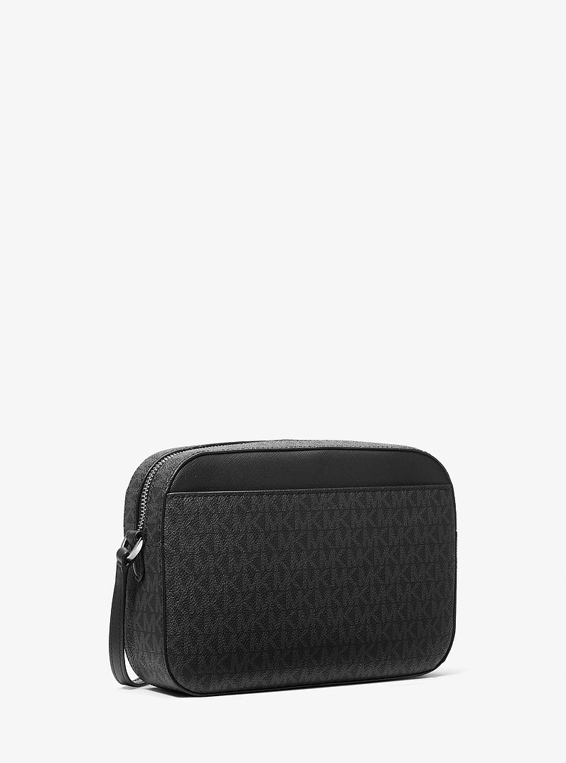 Jet Set Large Logo Crossbody Bag in BLACK | Michael Kors