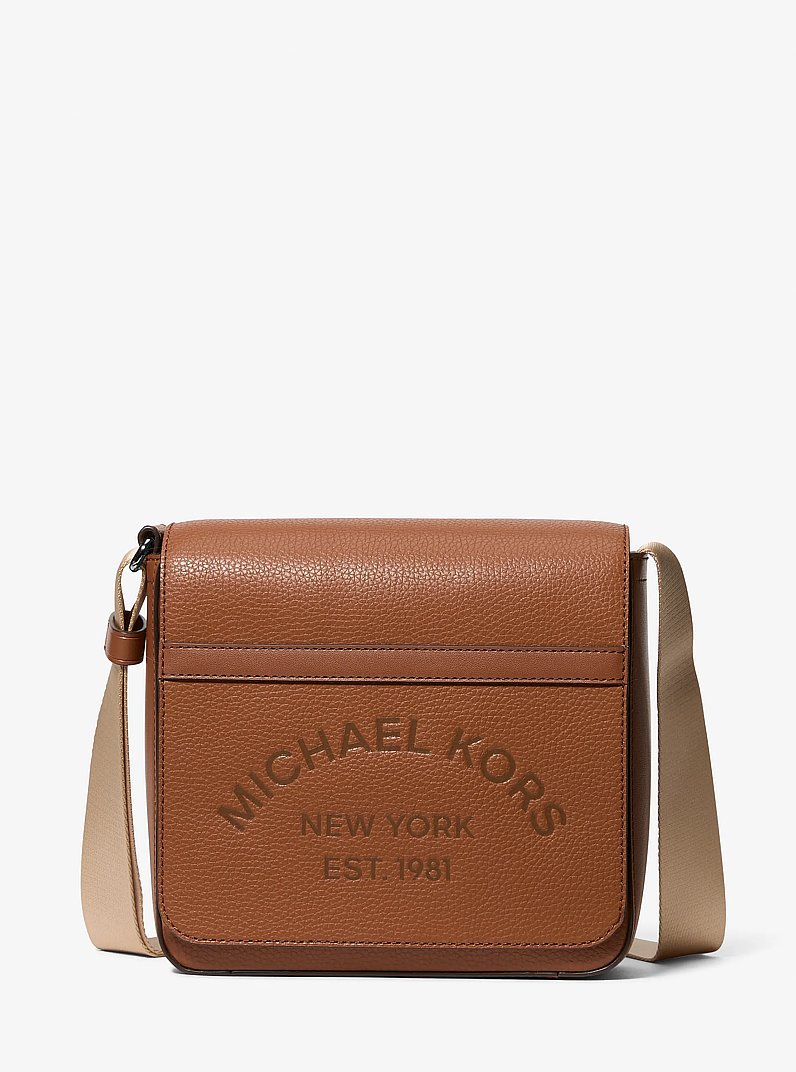 Cooper Pebbled Leather Crossbody Bag in LUGGAGE | Michael Kors