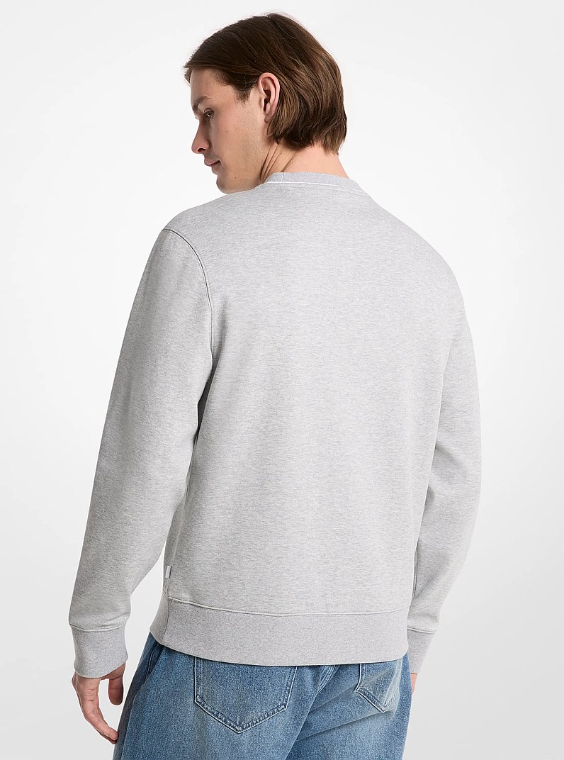 Pullover in misto cotone con logo in GRIGIO PIETRA | Michael Kors