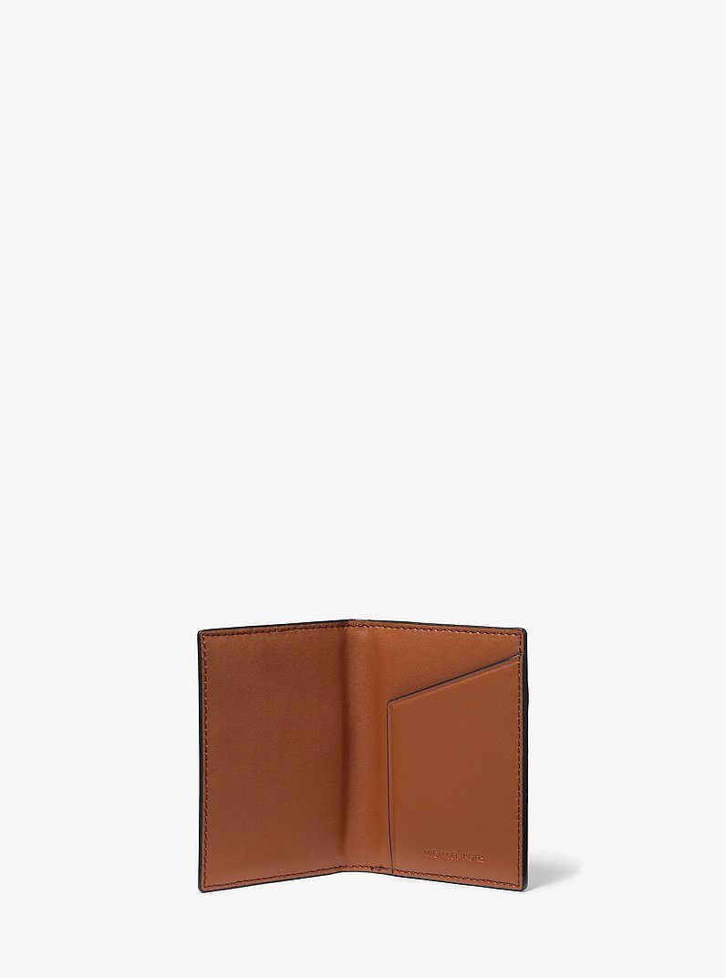 Hudson Crocodile Embossed Leather Bifold Wallet in LUGGAGE | Michael Kors