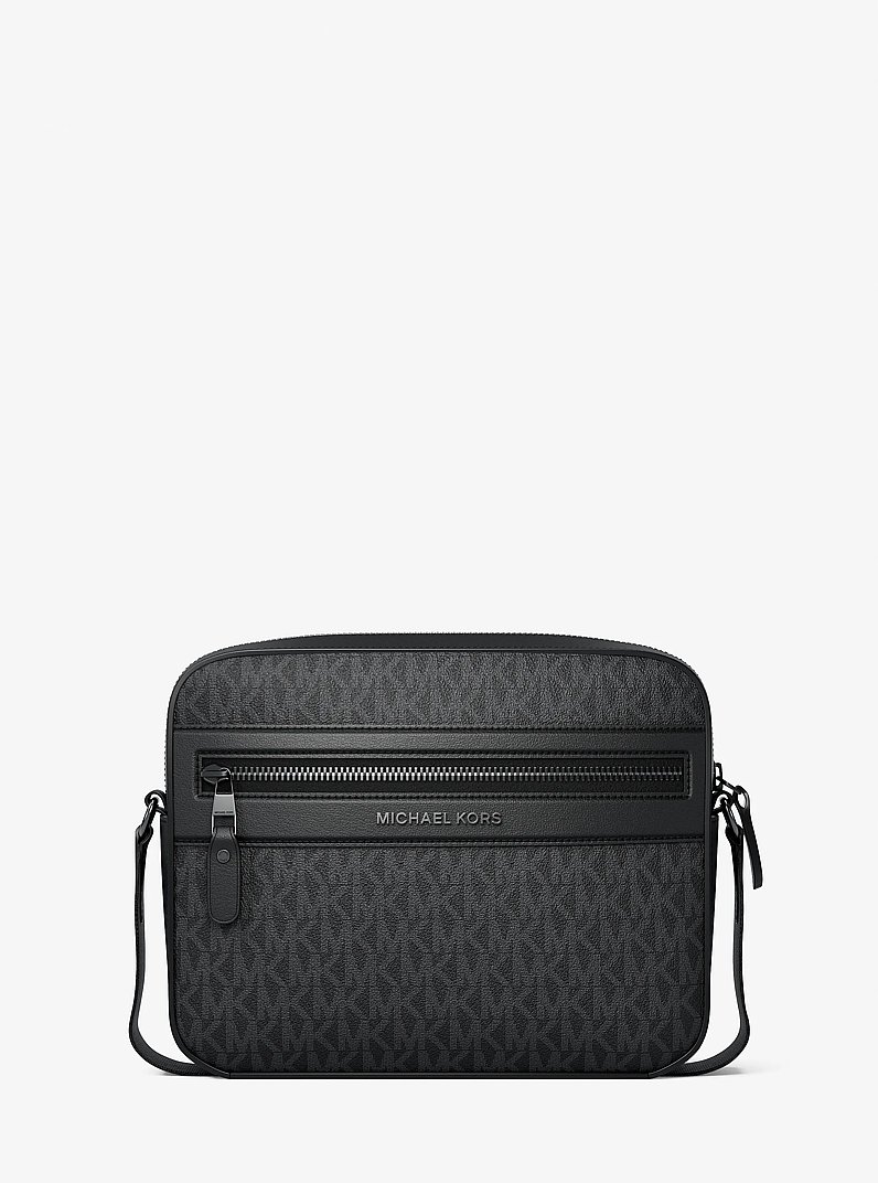 Sac &agrave; bandouli&egrave;re Jet Set &agrave; logo Signature in NOIR | Michael Kors