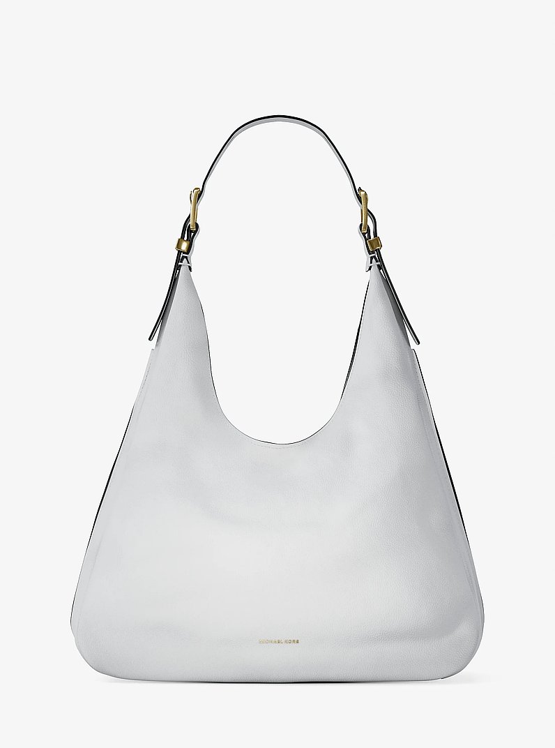 Borsa hobo Nolita grande in pelle martellata in GUSCIO D'UOVO | Michael Kors
