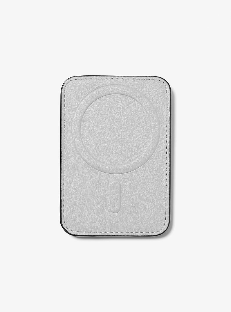 Hudson Signature Logo MagSafe Wallet in NICKEL | Michael Kors