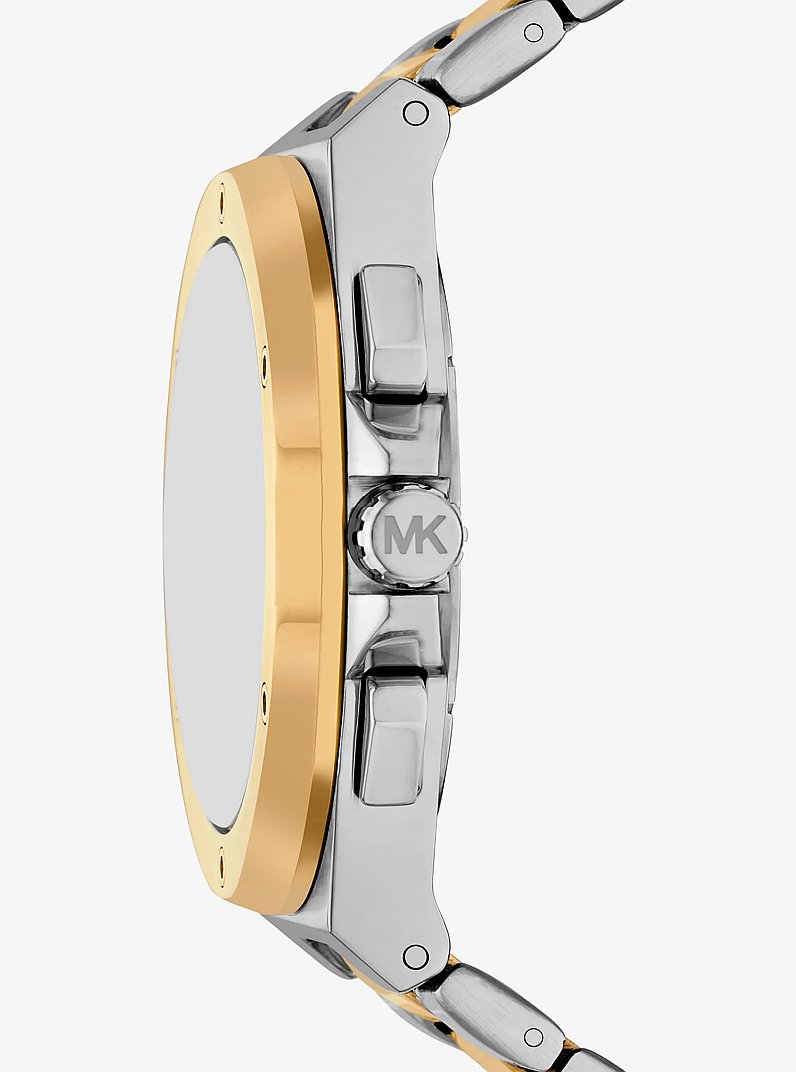 Oversized Lennox Two-Tone Watch in TWO TONE | Michael Kors