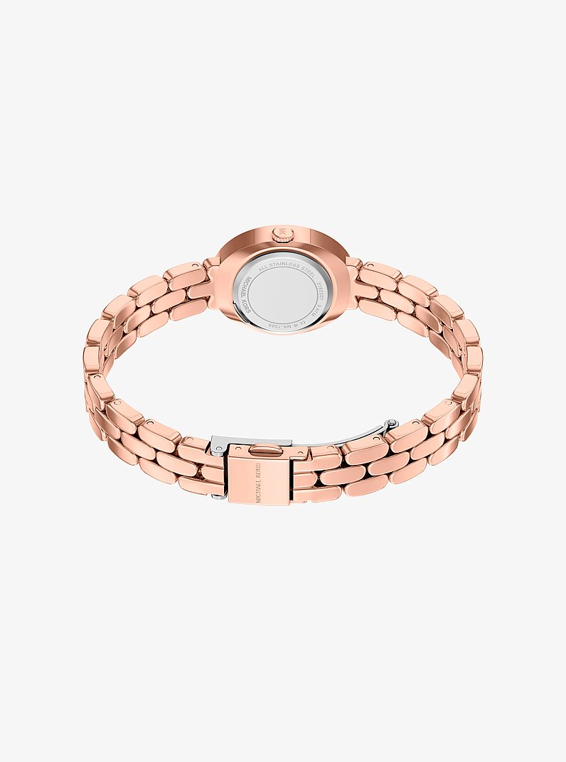 Set regalo con orologio Maude petite e bracciale rigido con pav&eacute; tonalit&agrave; oro rosa in ORO ROSA | Michael Kors