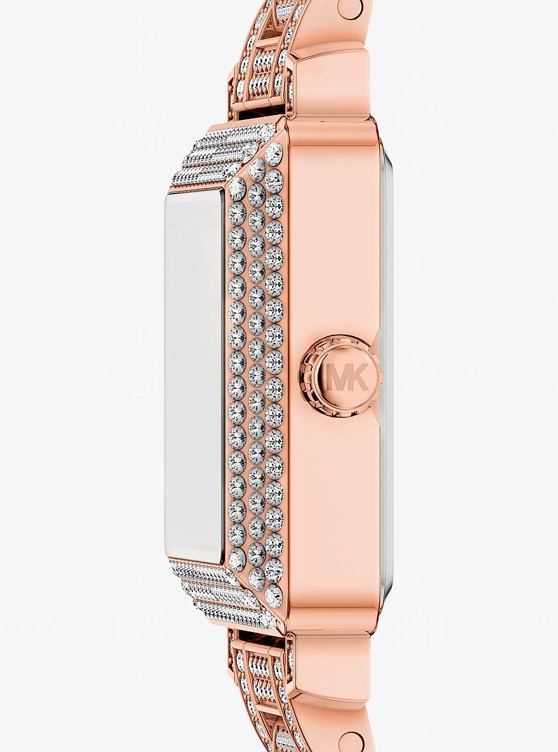 Petite Gwynn Pav&eacute; Rose Gold-Tone Watch in ROSE GOLD | Michael Kors