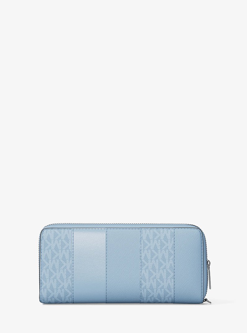 Jet Set Large Studded Patchwork and Signature Logo Continental Wallet in LT SKY MLT | Michael Kors