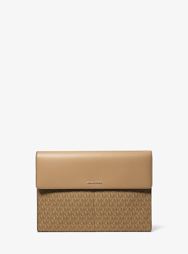 Custodia per laptop Jet Set con logo in CRETA | Michael Kors