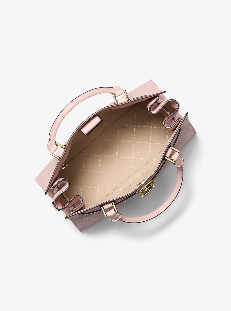 Hamilton Medium Signature Logo Satchel in POWDER BLUSH | Michael Kors