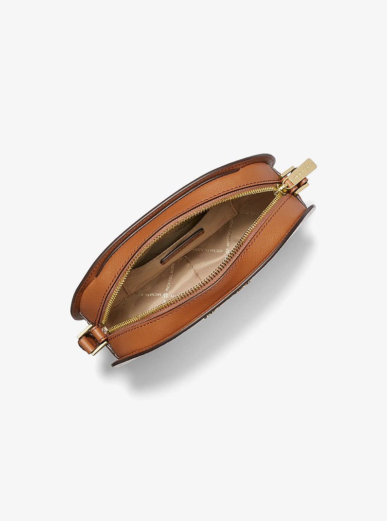 Jet Set Travel Medium Signature Logo Crossbody Bag in VANILLA | Michael Kors