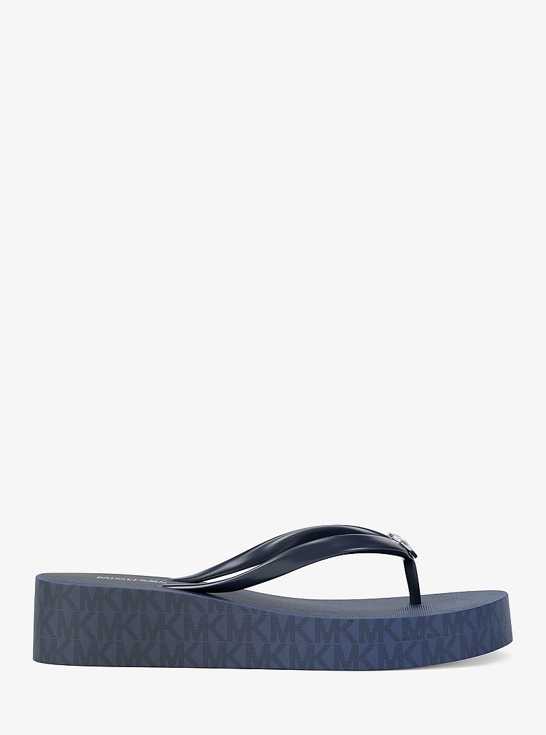 Bedford Ombr&eacute; Signature Logo Flip Flops in GALAXY BLUE | Michael Kors