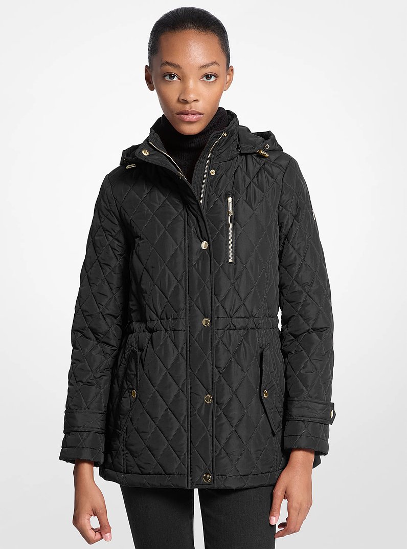 Quilted Hooded Jacket in BLACK | Michael Kors