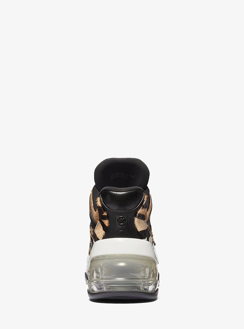Olympia Sport Extreme Printed Calf Hair and Mesh Trainer in BLACK COMBO | Michael Kors