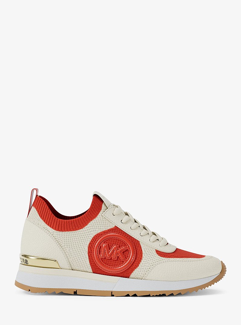 Jenkins Two-Tone Stretch Knit Trainer in DK SANGRIA | Michael Kors