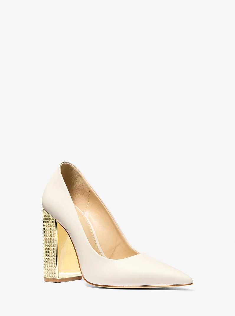 Maxine Leather Pump in LT CREAM | Michael Kors