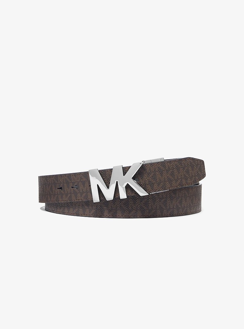 Cintur&oacute;n con logotipo 4 en 1 en estuche in MARR&Oacute;N/NEGRO | Michael Kors