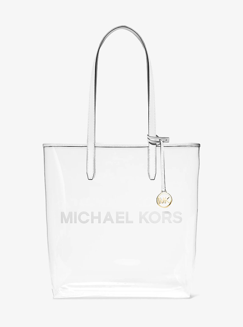 The Michael Large Clear Vinyl Tote Bag in GOLDEN YELLOW - Sale