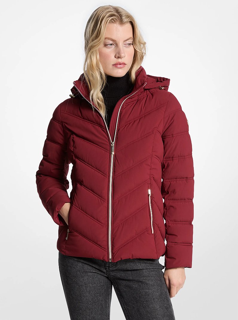Packable Quilted Puffer Jacket in CHERRY | Michael Kors