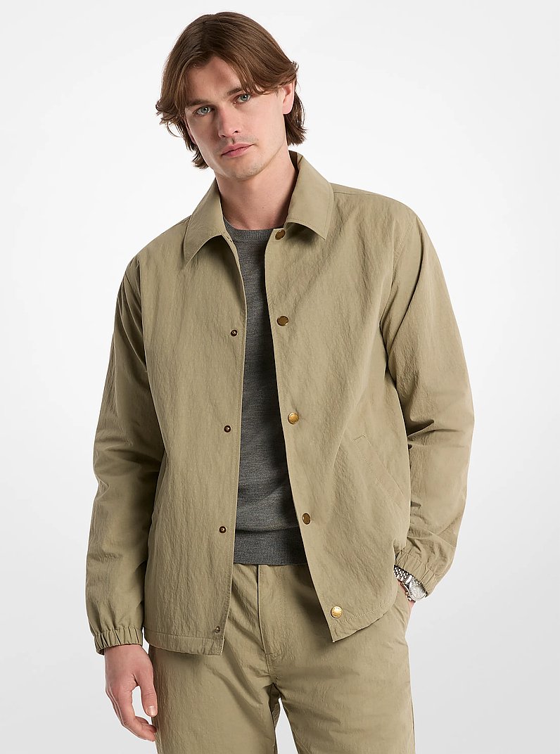 Crinkled Nylon Jacket in DUSTY SAGE | Michael Kors
