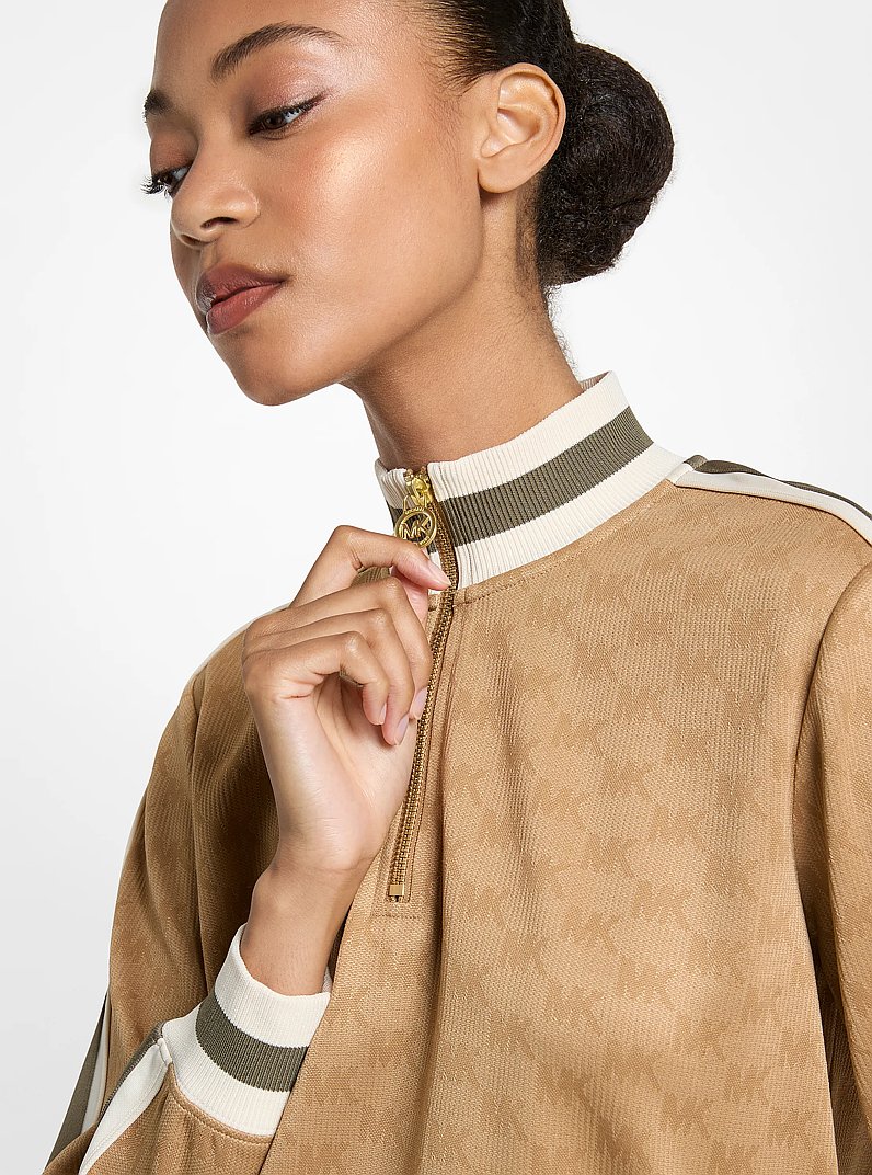 Logo Half-Zip Sweater in TOFFEE | Michael Kors
