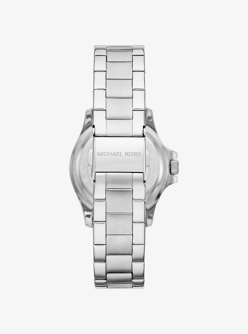 Mini Everest Silver-Tone Watch in JUNGLE GREEN | Michael Kors