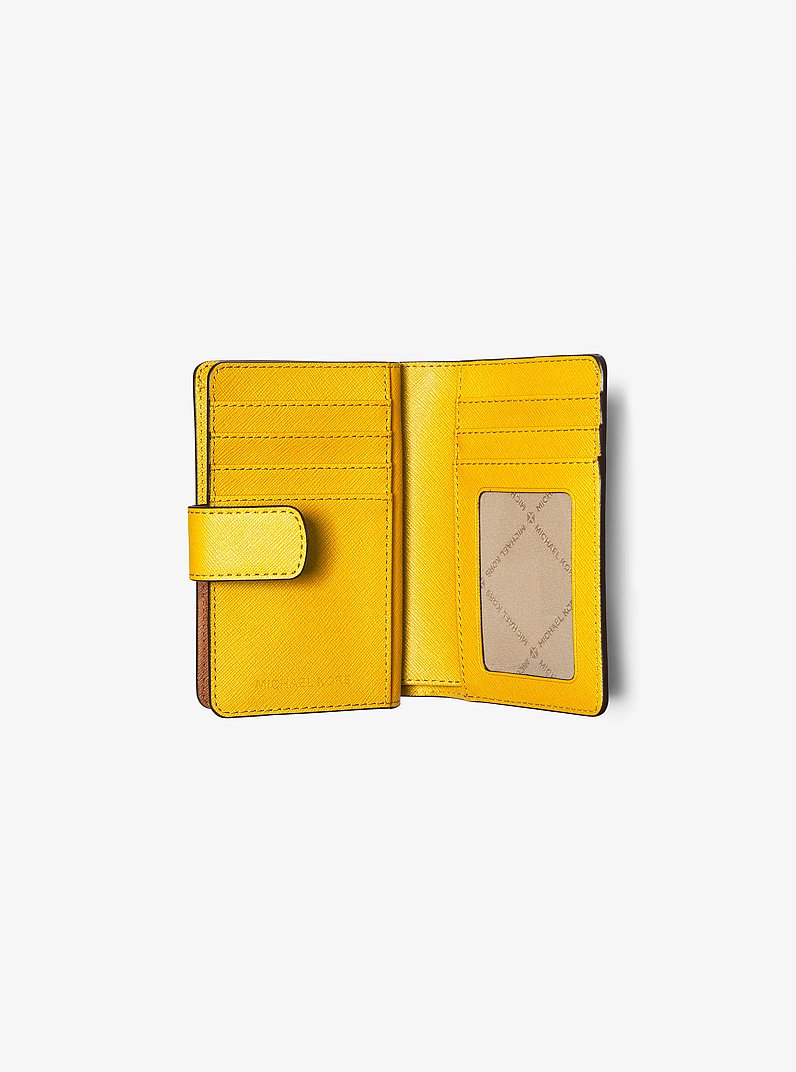 Medium Saffiano Leather Wallet in JASMINE YLLW | Michael Kors