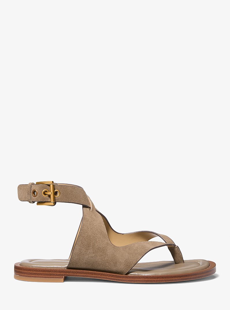 Irene Suede Wrap Sandal in BIRCH | Michael Kors