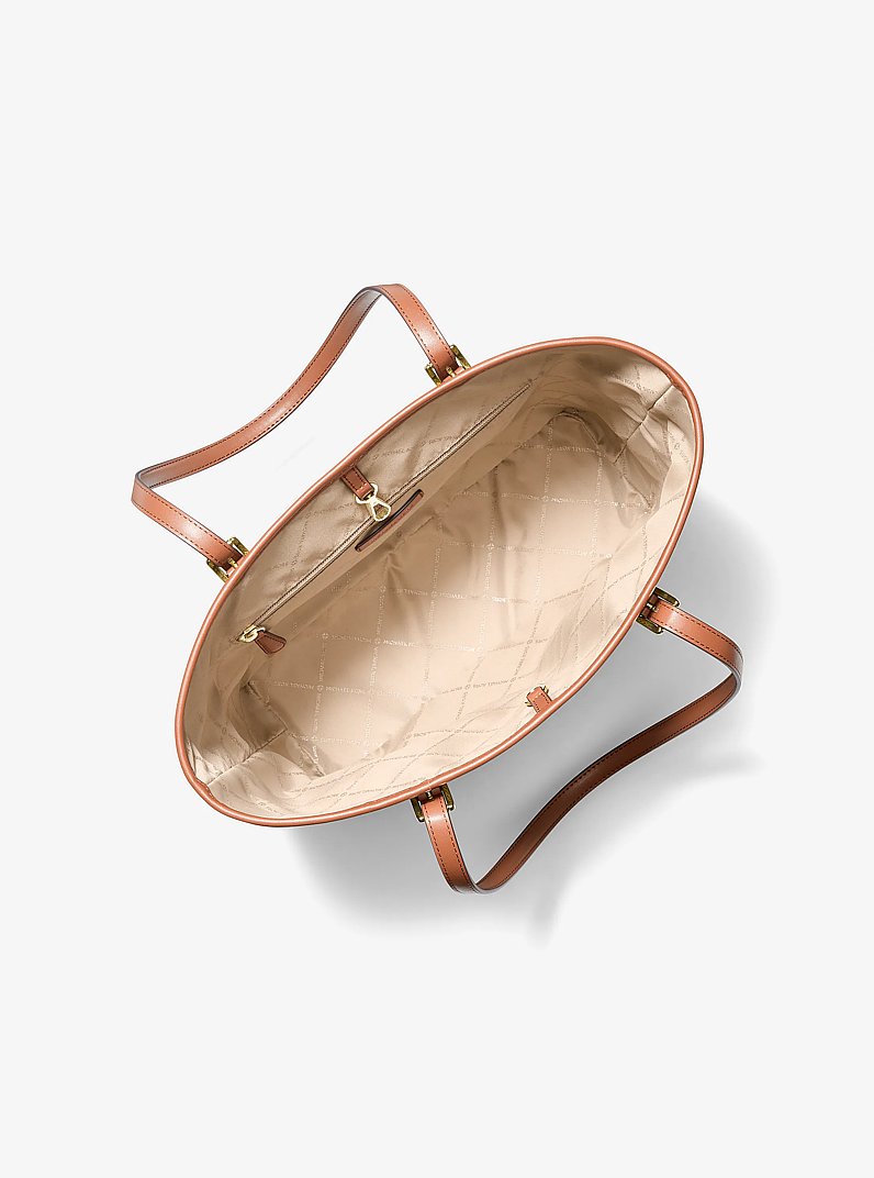 Shopper Jet Set Medium aus Jacquard mit Logomuster in BEIGE/EBENHOLZ/BRAUN | Michael Kors