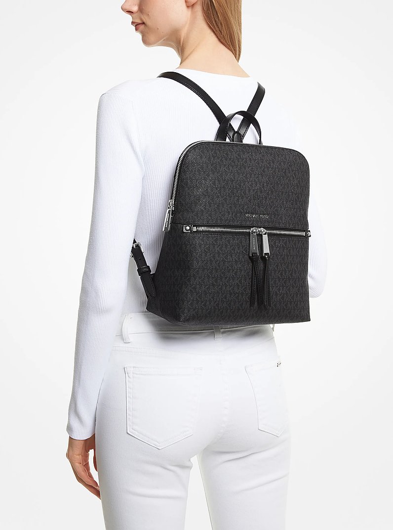 Rhea Medium Logo Slim Backpack