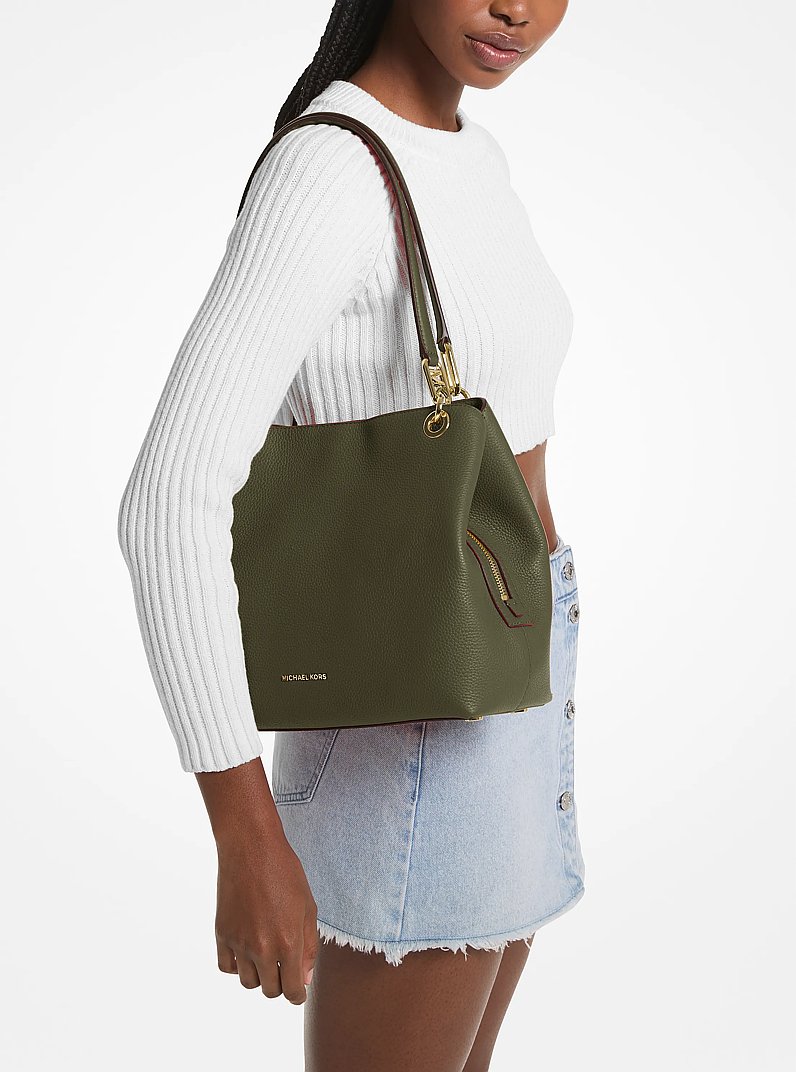Shopper Kensington Large aus gekrispeltem Leder in EFEU | Michael Kors