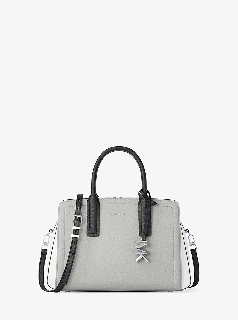 Petit sac Laila en cuir &agrave; couleurs contrast&eacute;es in GRIS CARRI&Egrave;RE MULTI | Michael Kors