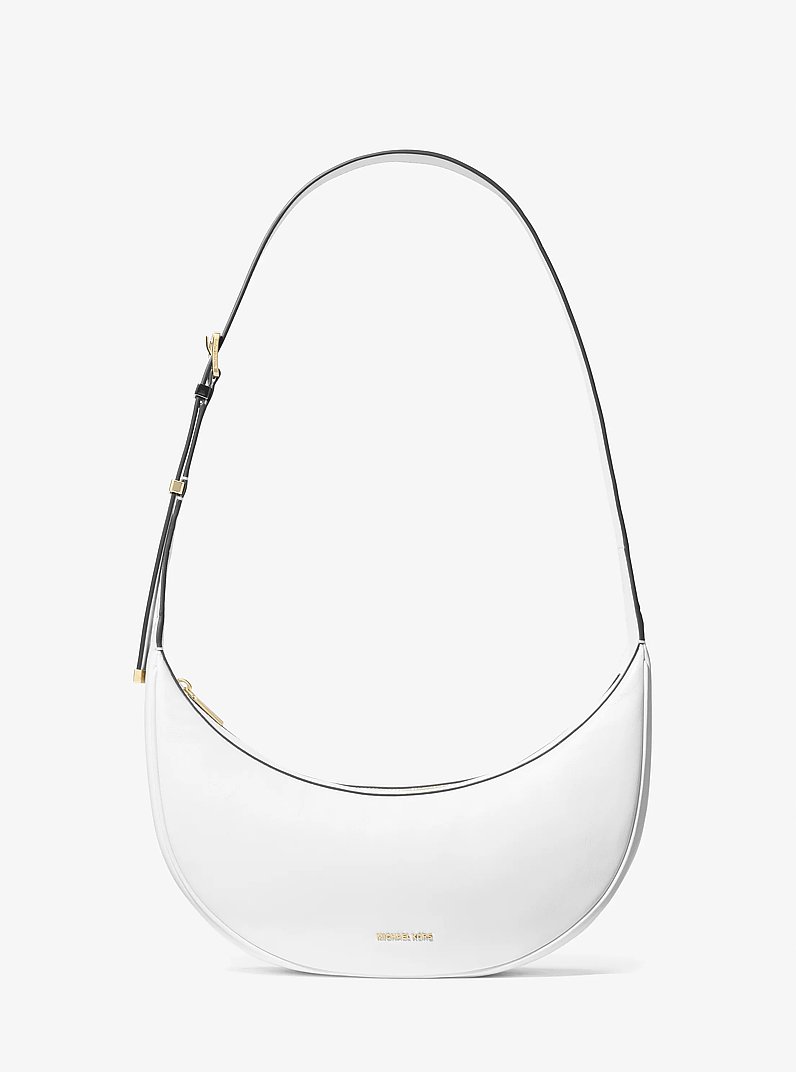 Bandolera Avra mediana de piel in BLANCO INTENSO | Michael Kors