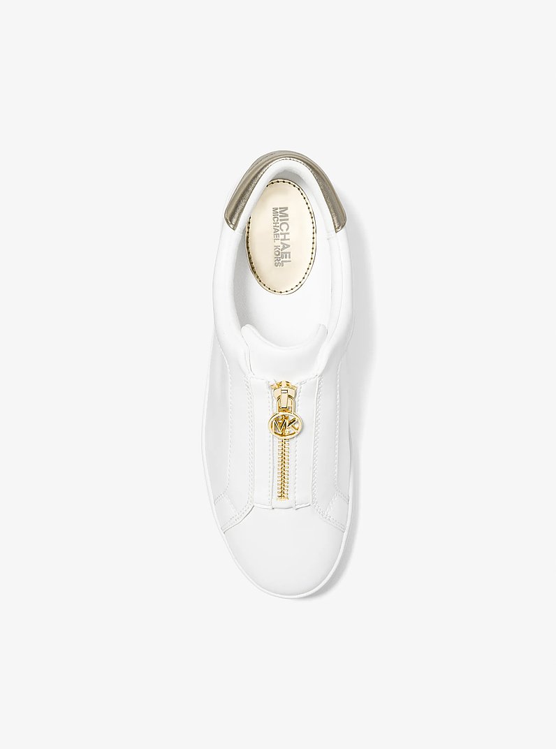 Keaton Zip-Up Sneaker in PALE GOLD | Michael Kors