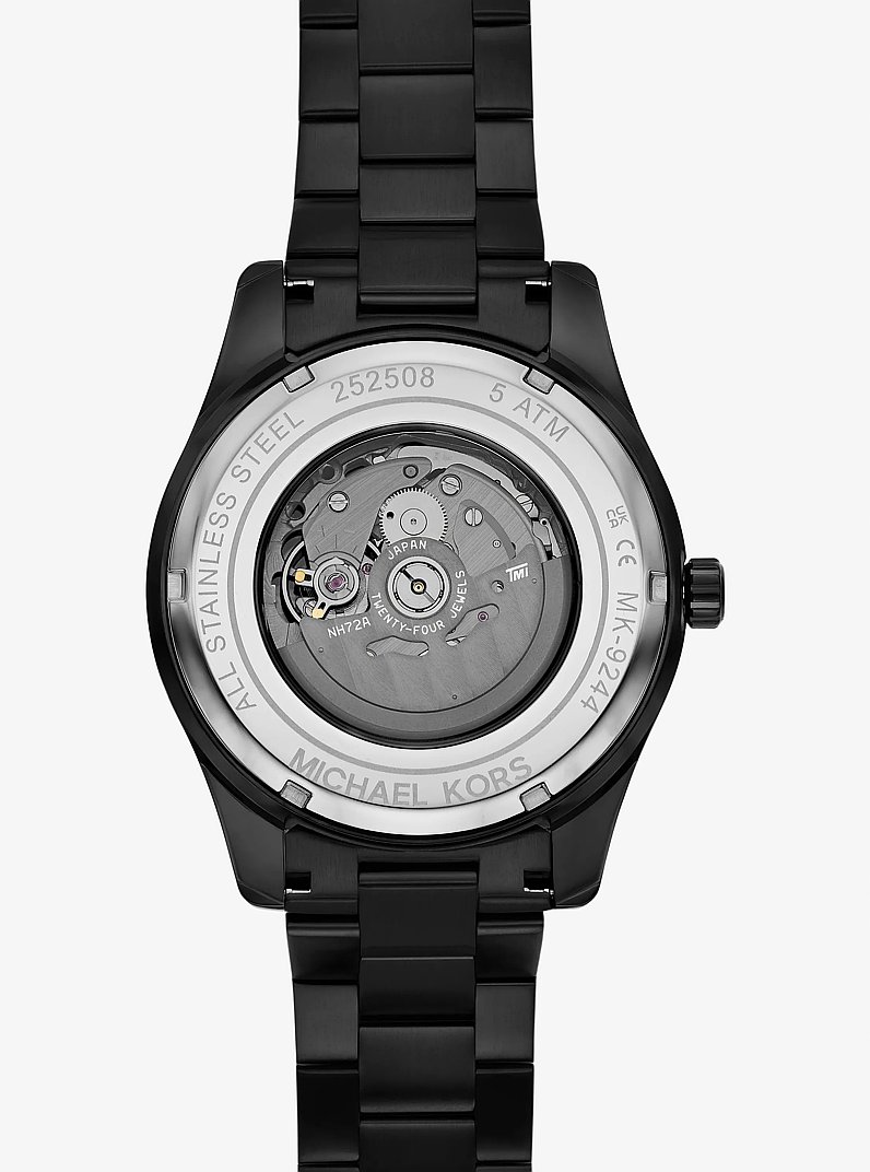 Montre Lexington noire surdimensionn&eacute;e in NOIR | Michael Kors