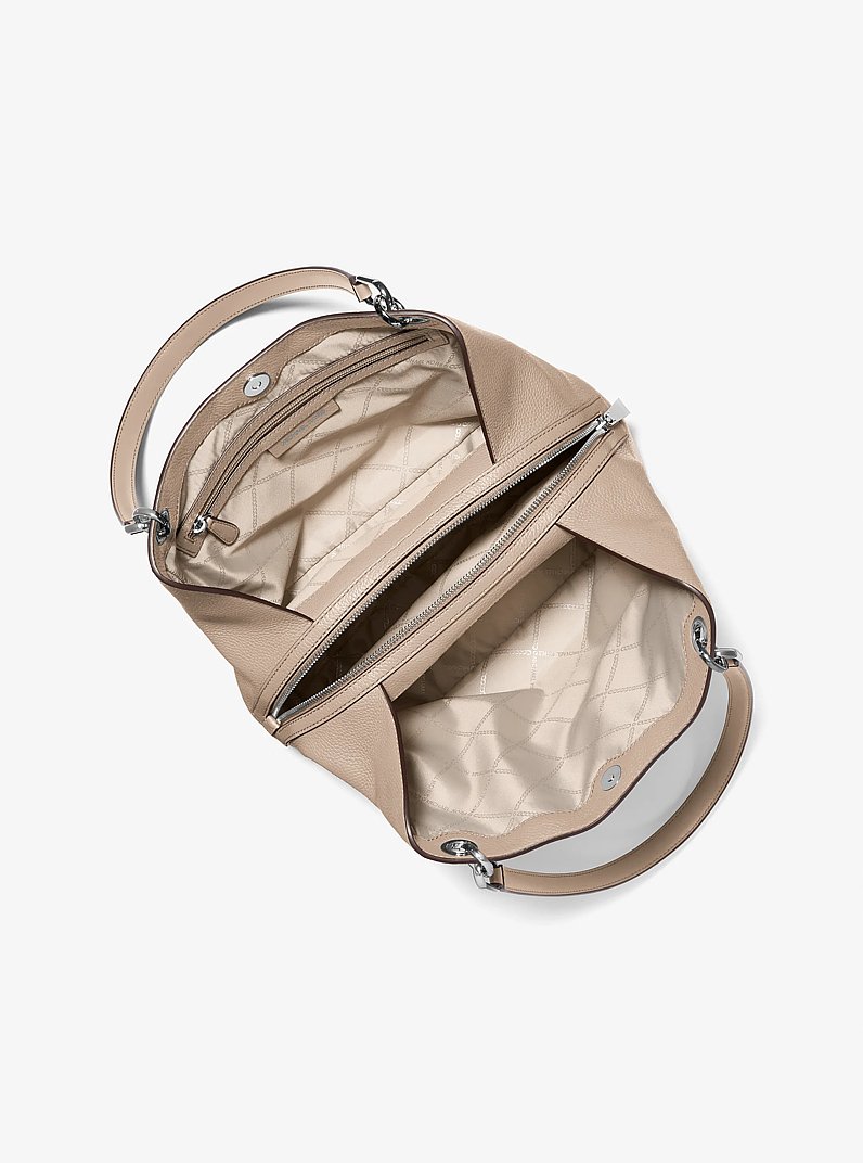 Borsa tote Kensington grande in pelle martellata in SABBIA CHIARO | Michael Kors
