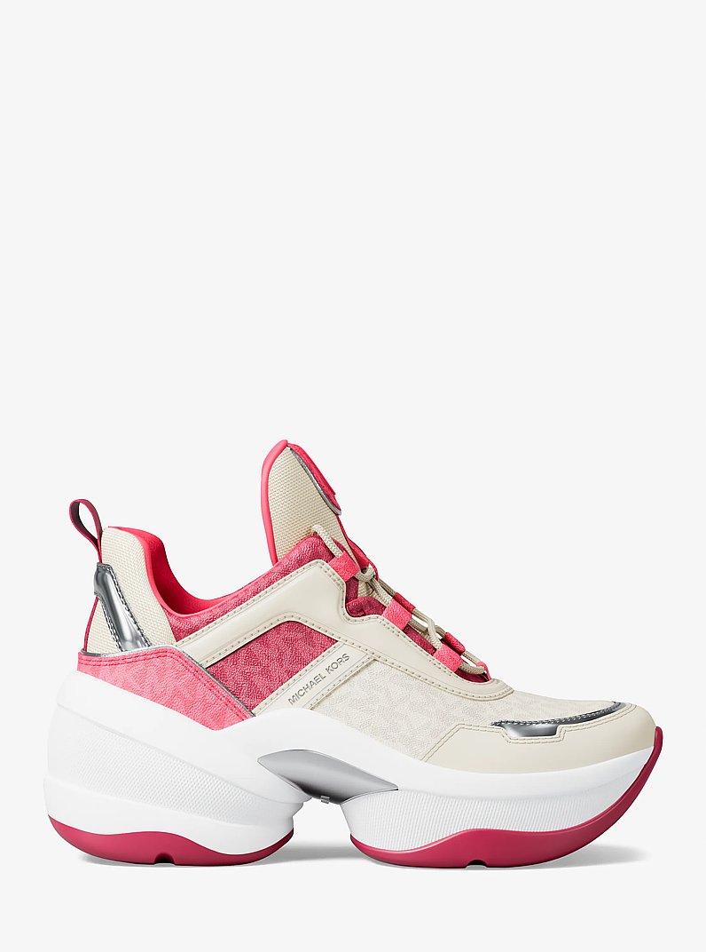 Espadrille Olympia en mat&eacute;riaux multiples in FRAMBOISE FONC&Eacute; | Michael Kors