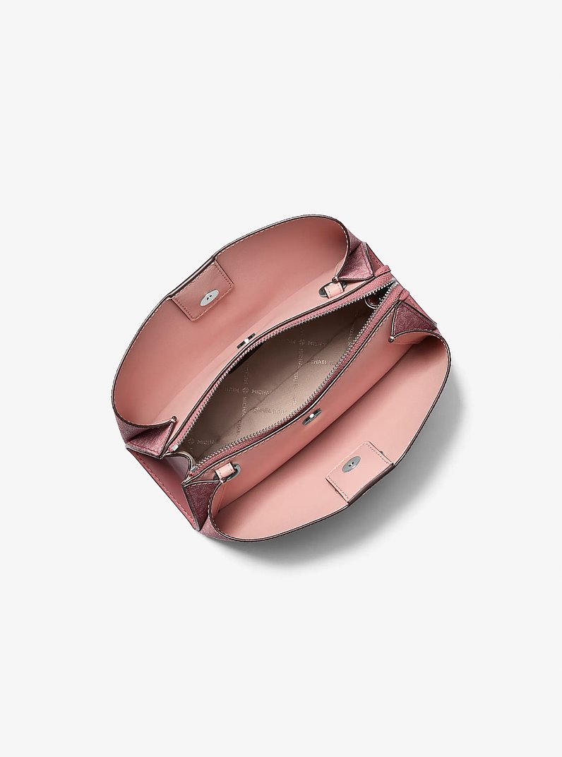 Ruthie Small Signature Logo Crossbody Bag in ROSE | Michael Kors