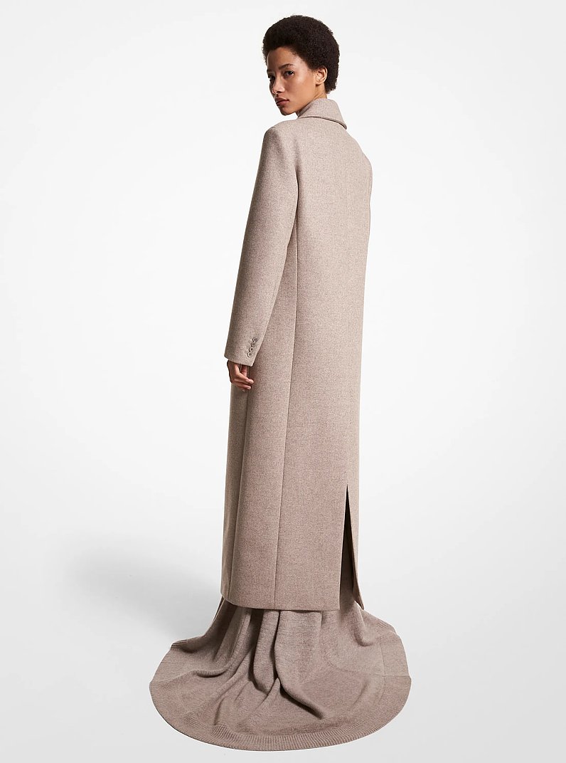 Wool Melton Overcoat in TAUPE MELANGE | Michael Kors