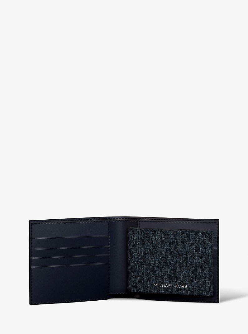 Portefeuille Cooper avec rabat et &agrave; logo Signature in ARGILE ROUGE | Michael Kors
