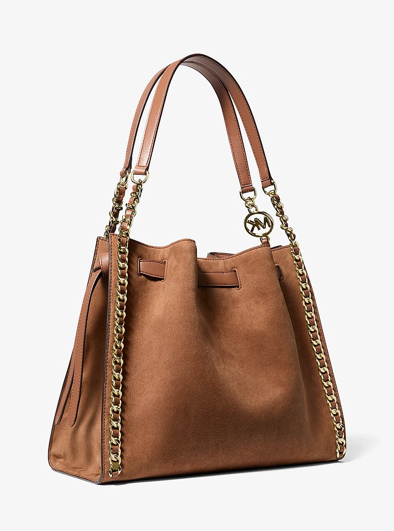 Mina Large Chain Shoulder Bag in LUGGAGE | Michael Kors